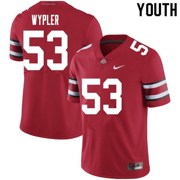 Ohio State Buckeyes #53 Luke Wypler Youth Football Jersey Red OSU14841